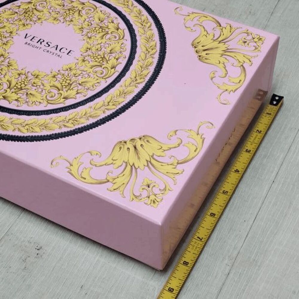 VERSACE Bright Crystal EMPTY Authentic Large Pink Gift Box 13,5" x 8,5 x 3" - Picture 8 of 9